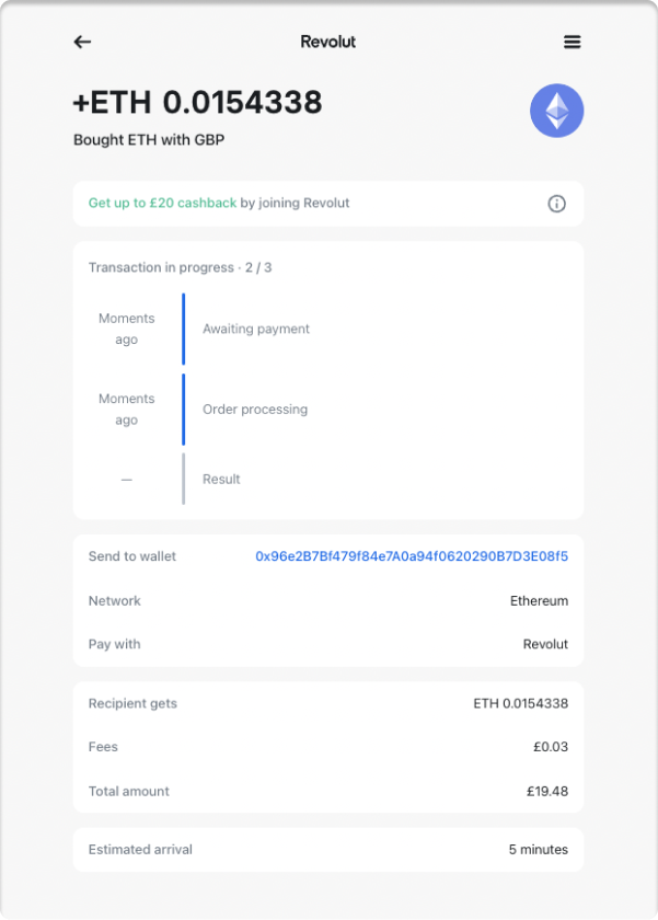 Payment confirmation - Revolut