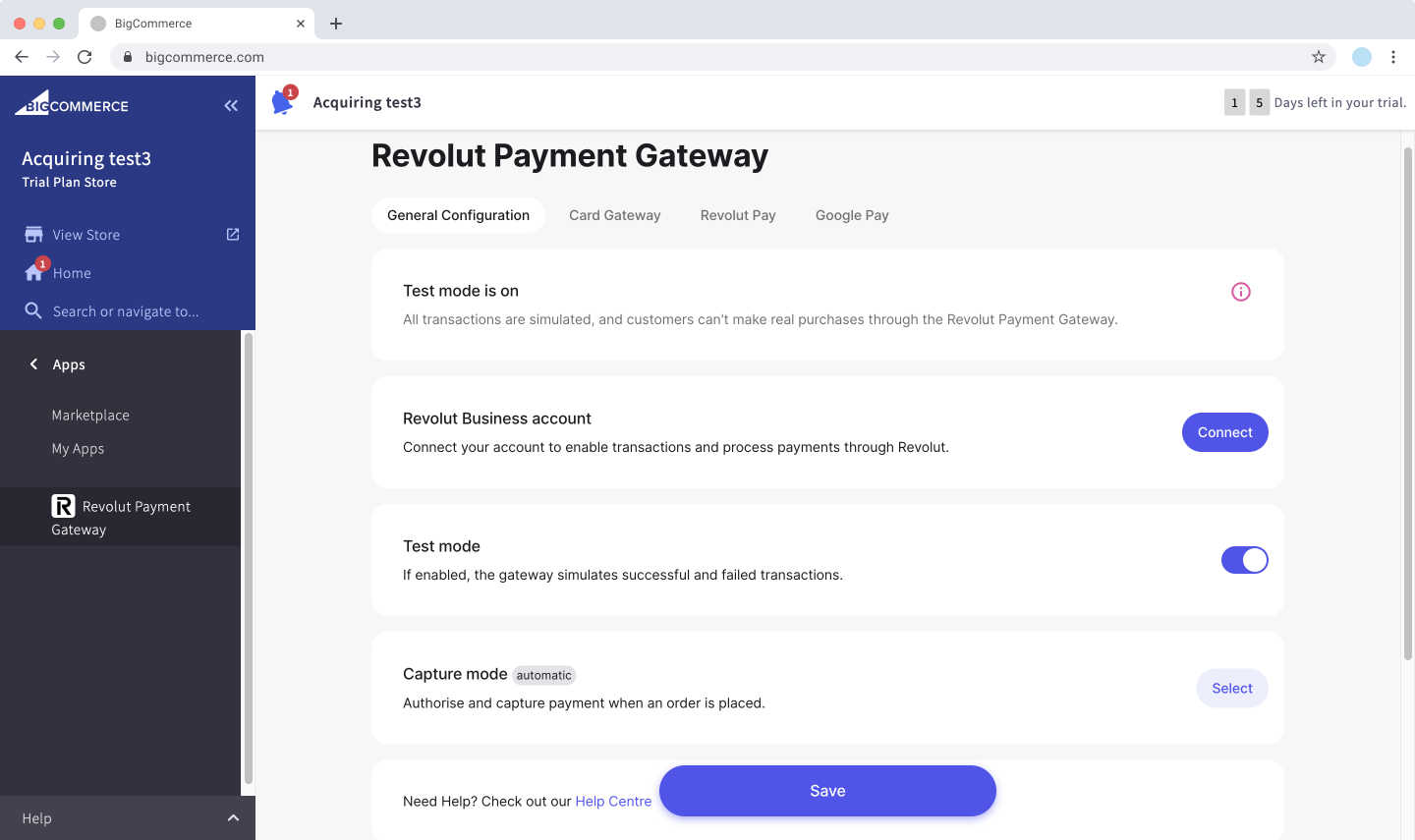 BigCommerce - Revolut Payment Gateway configuration