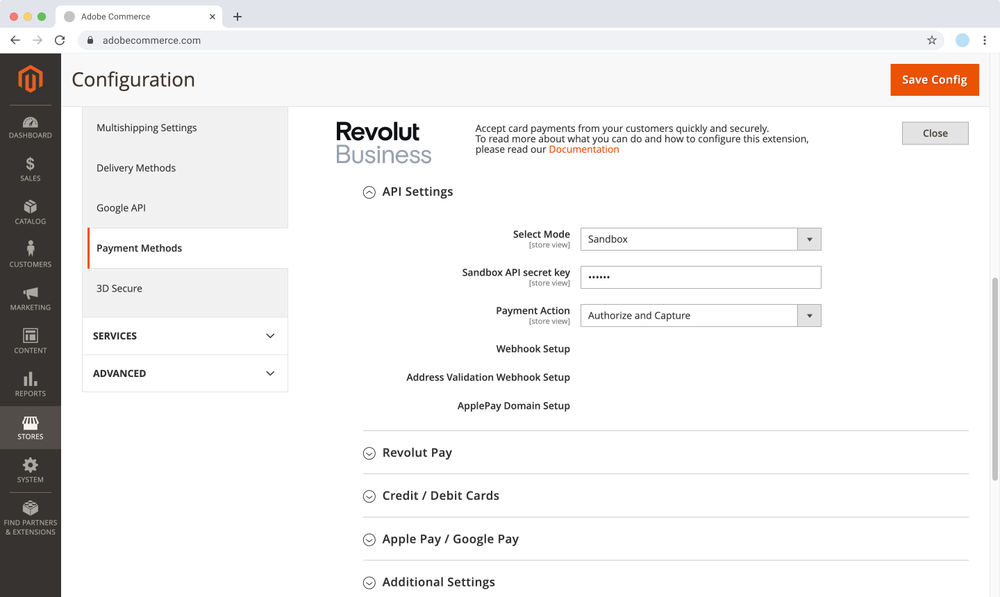 Adobe Commerce (Magento 2) - API settings