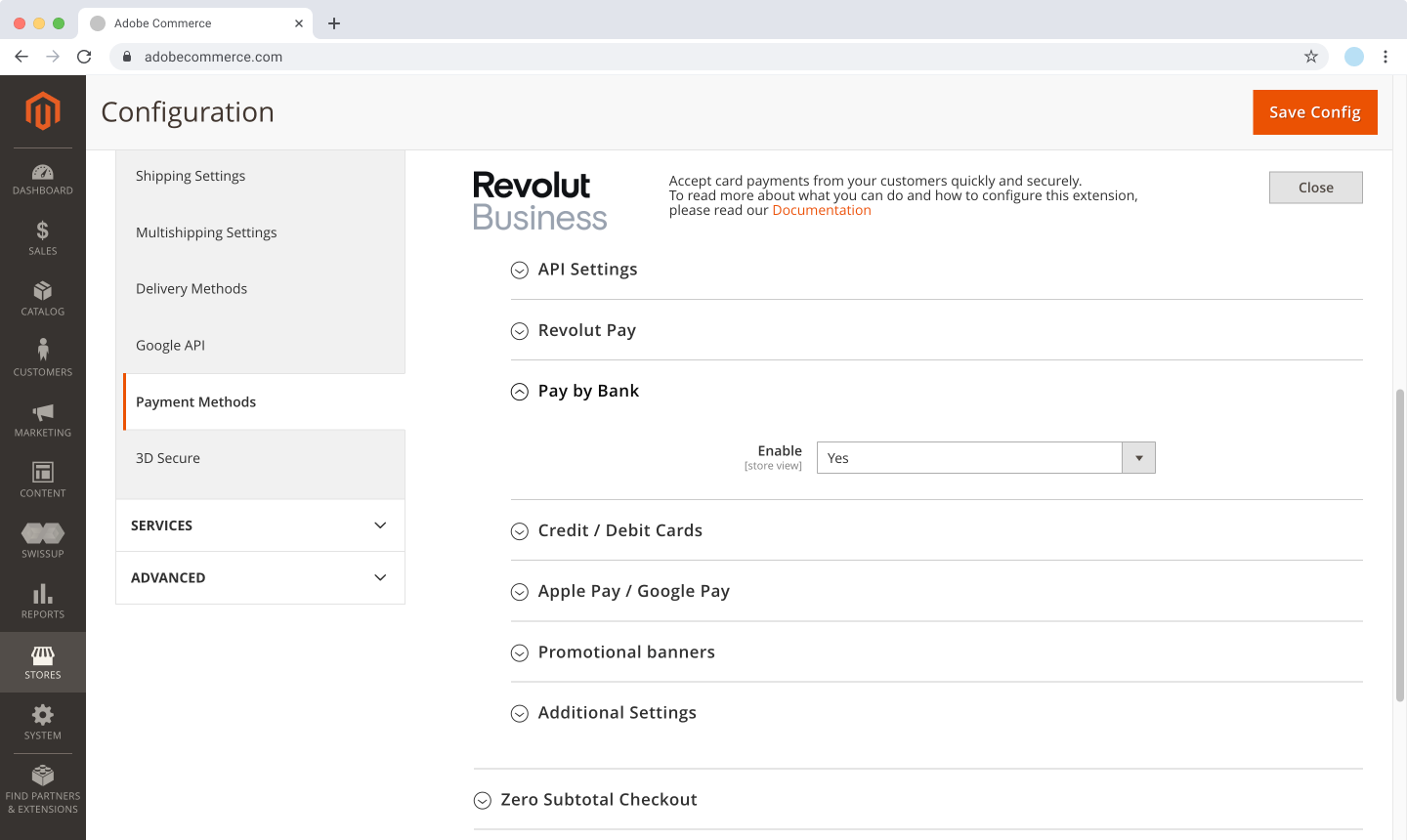 Adobe Commerce (Magento 2) - Pay by Bank settings