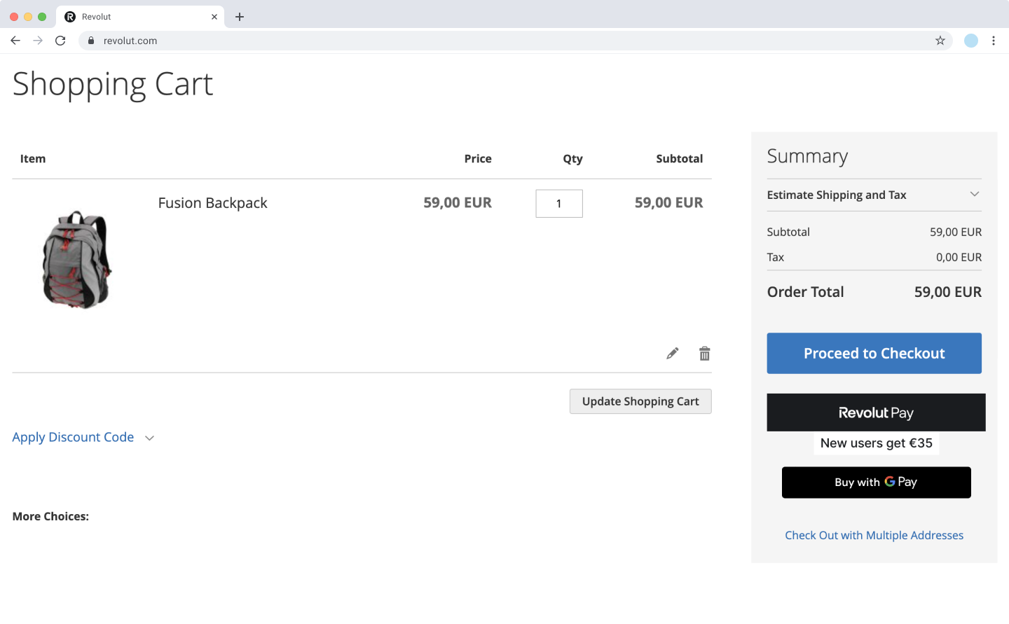 Adobe Commerce - Fast checkout (Cart)